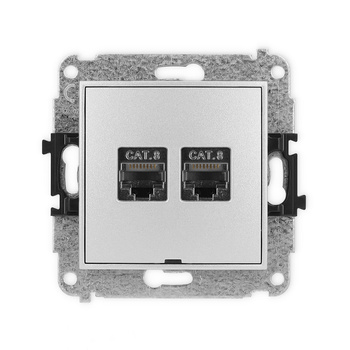 KARLIK ICON 7IGKBO-12  Gniazdo komputerowe podwójne 2xRJ45