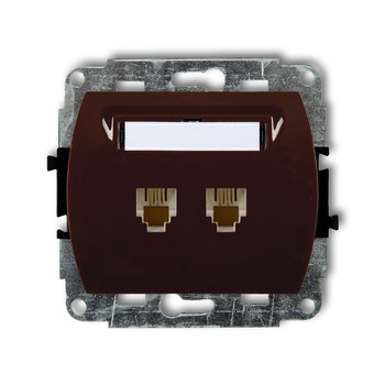 KARLIK TREND 4GT-2  Gniazdo telefoniczne podwójne  2xRJ11