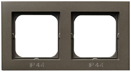 OSPEL SONATA RH-2R/40 Ramka podwójna do łączników IP-44 czekoladowy