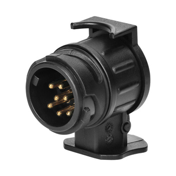 Adapter gniazda przyczepy 13/7-pinowy, tworzywo, 12/24V