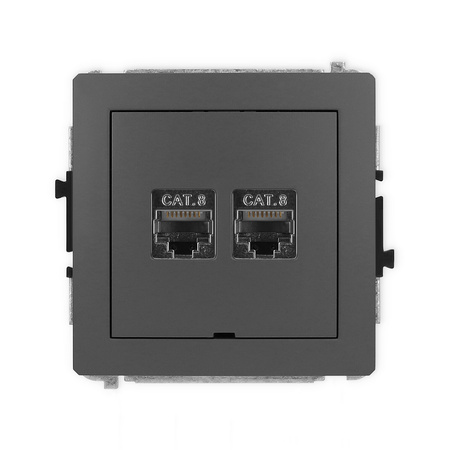KARLIK DECO 28DGKBO-12 Gniazdo komputerowe podwójne 2xRJ45