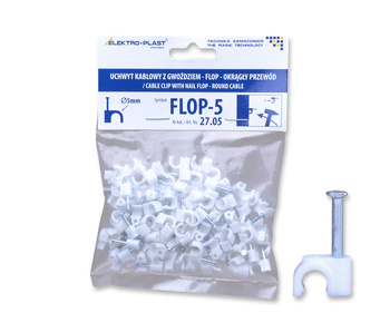 Uchwyt flop-5 5mm 27.05 kablowy okrągły 100 szt