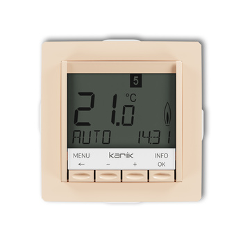 KARLIK DECO 1DRT-3.1 Mechanizm uniwersalnego elektronicznego tygodniowego regulatora temperatury (podświetlenie białe)