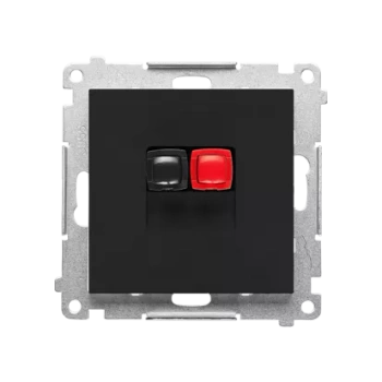 Kontakt-Simon 55 Gniazdo głośnikowe pojedyncze TGL1.01/149 Czarny mat