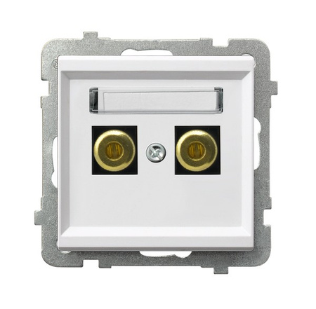 OSPEL SONATA GGN-1R/m/75 Gniazdo głośnikowe pojedyncze biały