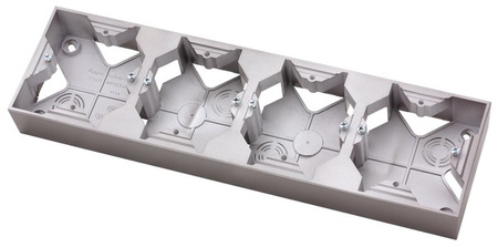 OSPEL IMPRESJA PNP-4Y/23 Puszka instalacyjna poczwórna tytan