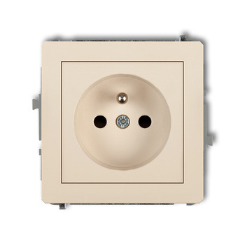 KARLIK DECO 1DGP-1zp  Gniazdo pojedyńcze  z uziemieniem 2P+Z (przesłony torów prądowych)