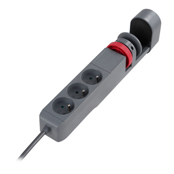 Przedłużacz biurkowy 3-krotny 2P+Z, 1,5M H05VV-F 3x1,5mm², 2xUSB+1 typu C