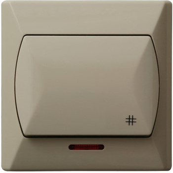 OSPEL AKCENT ŁP-4AS/01 Łącznik krzyżowy z podświetleniem beż