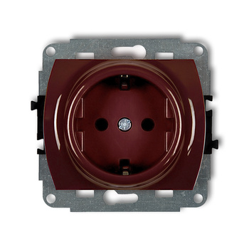 KARLIK TREND 4GP-1sp  Gniazdo pojedyńcze  z uziemieniem SCHUKO 2P+Z (przesłony torów prądowych)