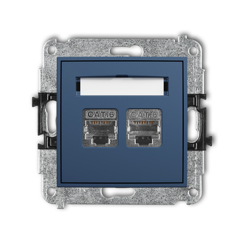 KARLIK ICON 64IGK-6 Mechanizm gniazda komputerowego podwójnego 2xRJ45, kat. 6, ekranowany, 8-stykowy