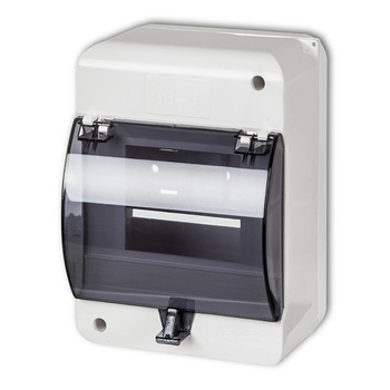 KARLIK Rozdzielnica Obudowa bezpiecznikowa 5 modułowa z klapką transparentną IP30 OB-5K