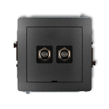 KARLIK DECO 11DGFBO-2  Gniazdo antenowe podwójne typu F (SAT) niklowany