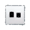Kontakt-Simon Basic Gniazdo RJ45 kat 6 podw. z przesł. BM62.01/11 Biały