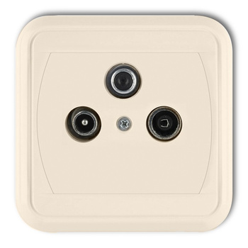 KARLIK LIZA 1GAS-1LP  Gniazdo abonenckie RTV-SAT przelotowe 10dB