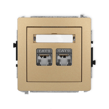 KARLIK DECO 8DGK-6  Gniazdo komputerowe podwójne 2xRJ45