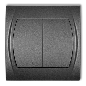 KARLIK LOGO 11LWP-10L.1 Łącznik jednobiegunowy ze schodowym podświetlany (wspólne zasilanie)