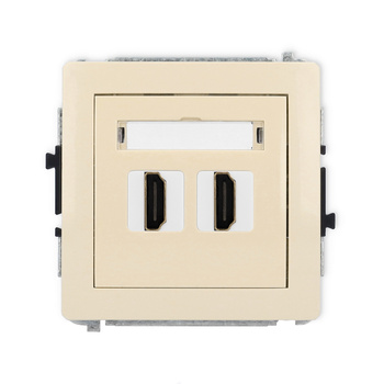 KARLIK DECO 1DHDMI-4  Gniazdo podwójne HDMI 2.0