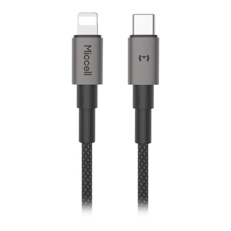 Kabel USB-C - Lightning Miccell VQ-D34, 30W, 1,2m, czarny