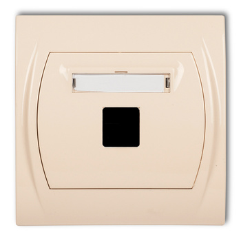 KARLIK LOGO 1LGM-1P  Gniazdo multimedialne pojedyncze bez modułu (standard Keystone)