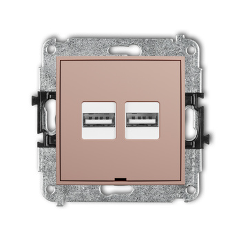 KARLIK ICON 62ICUSBBO-6 Mechanizm ładowarki USB podwójnej 2xUSB A, 15,5W max., 5V, 3.1A, bez pola opisowego