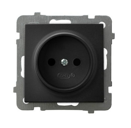 OSPEL AS GP-1G/M/33 Gniazdo pojedyncze czarny metalik