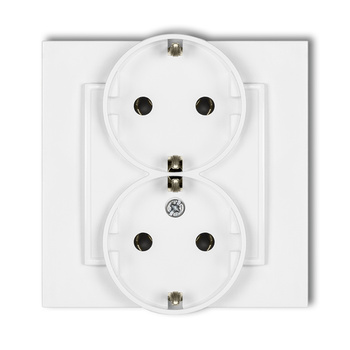 KARLIK MINI MGP-2s Gniazdo podwójne z uziemieniem SCHUKO 2x(2P+Z) (bez przesłon torów prądowych)