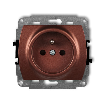 KARLIK TREND 9GP-1zp  Gniazdo pojedyńcze  z uziemieniem 2P+Z (przesłony torów prądowych)