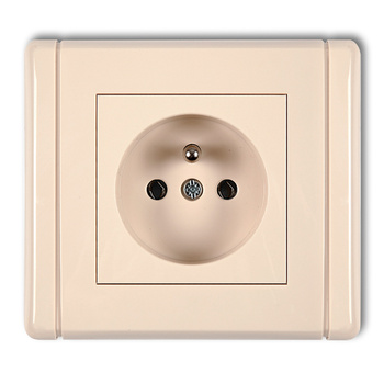 KARLIK FLEXI 1FGP-1z  Gniazdo pojedyncze z uziemieniem 2P+Z (bez przesłon torów prądowych)