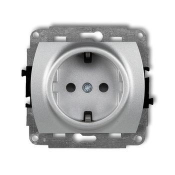 KARLIK TREND 7GP-1sp  Gniazdo pojedyńcze  z uziemieniem SCHUKO 2P+Z (przesłony torów prądowych)