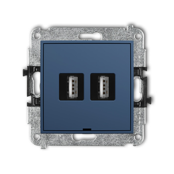 KARLIK ICON 64IGUSBBO-2 Mechanizm gniazda podwójnego 2xUSB A-A 2.0, bez pola opisowego