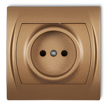 KARLIK LOGO 8LGP-1p  Gniazdo pojedyncze bez uziemienia 2P (przesłony torów prądowych)