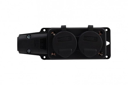 F-ELEKTRO Gniazdo przenośne Listwa gumowa 2x230V IP44 F6.0371