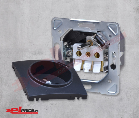 Ospel impresja gp-1yzpusb/m/33 gniazdo pojedyncze z przesłoną