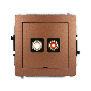 KARLIK DECO 9DGRCABO-2  Gniazdo podwójne RCA