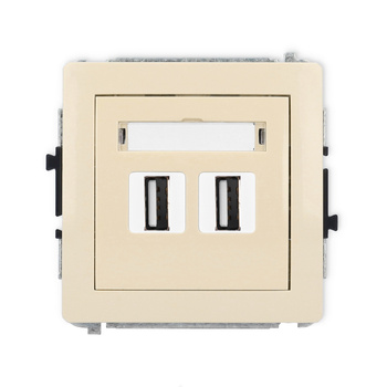 KARLIK DECO 1DGUSB-2  Gniazdo podwójne 2xUSB A-A 2.0