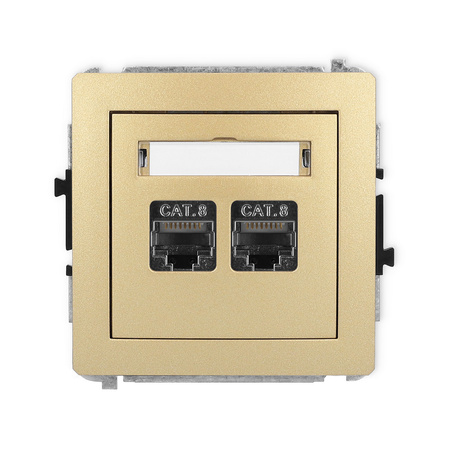 KARLIK DECO 29DGK-12 Gniazdo komputerowe podwójne 2xRJ45