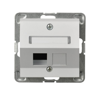 OSPEL IMPRESJA GPK-1YS/p/00 Obudowa gniazda typu Keystone skośna