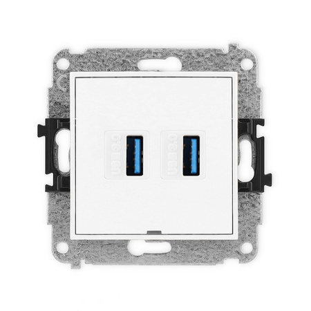 KARLIK MINI 25MGUSBBO-6  Gniazdo podwójne 2xUSB A-A 3.0