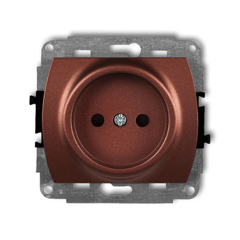 KARLIK TREND 9GP-1p  Gniazdo pojedyńcze  bez uziemienia 2P (przesłony torów prądowych)