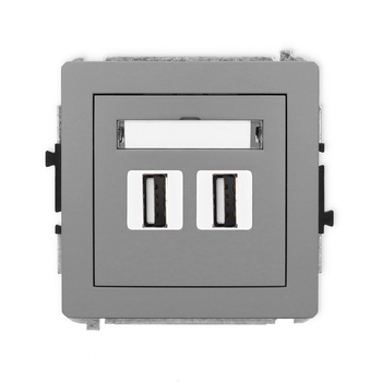KARLIK DECO 27DGUSB-2  Gniazdo podwójne 2xUSB A-A 2.0