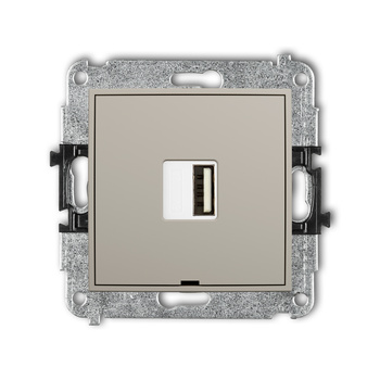 KARLIK MINI 60MCUSBBO-3 Mechanizm ładowarki USB pojedynczej USB A, 10W max., 5V, 2A, bez pola opisowego
