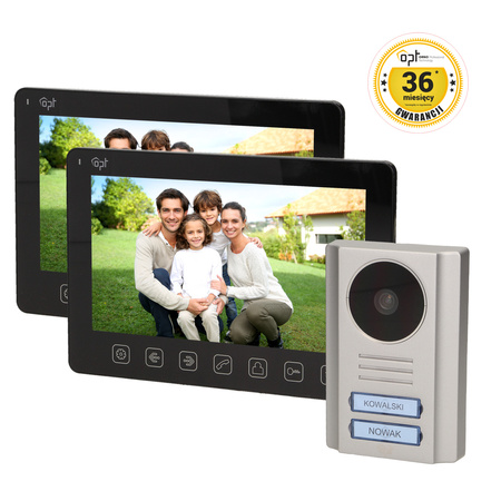 Zestaw wideodomofonowy PARS MULTI 7", czarny