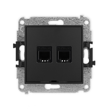 KARLIK MINI 12MGTBO-2  Gniazdo telefoniczne podwójne  2xRJ11