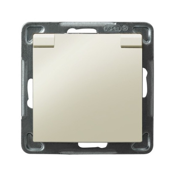 Ospel impresja GPH-1YZ/m/27/w Gniazdo bryzgoszczelne z/u IP-44 ecru