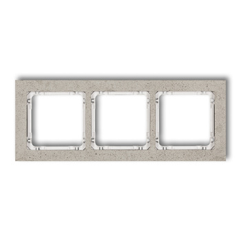 KARLIK DECO 27-0-DRB-3 Ramka uniwersalna potrójna - beton (ramka: jasnoszara; spód: biały)