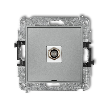 KARLIK ICON 7IGFBO-1  Gniazdo antenowe pojedyńcze  typu F (SAT) niklowany