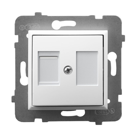 Ospel aria GPK-1UP/p/00 Obudowa gniazda pojedynczego z przesłoną typu Keystone prosta
