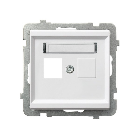 OSPEL SONATA GPK-1R/p/75 Obudowa gniazda pojedynczego typu Keystone prosta