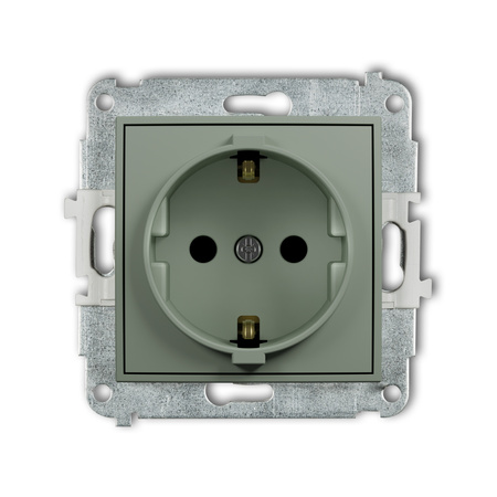 KARLIK MINI 61MGP-1sp Mechanizm gniazda pojedynczego z uziemieniem SCHUKO 2P+Z (przesłony torów prądowych)